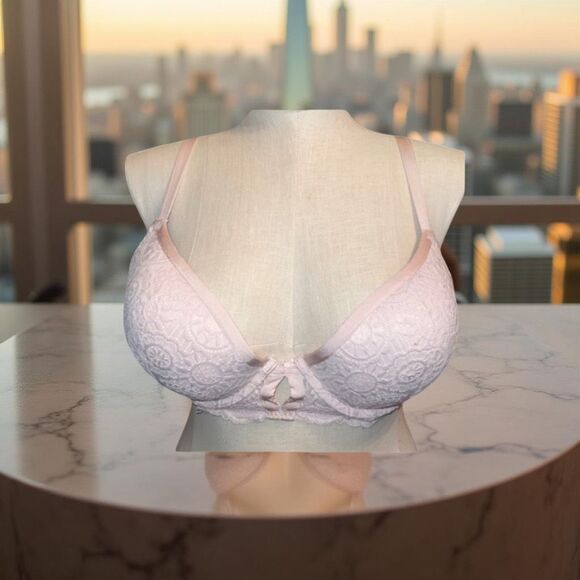 Plus Size aerie Pink Lace Wired Bra Size 38DD - Picture 1 of 5